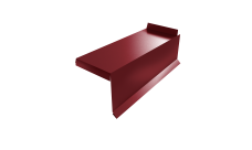Планка торцевая сегментная Квадро профи Правая 0,45 Drap TX RAL 3005 красное вино