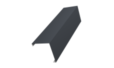 Декоративная накладка на столб универсальная угловая 60х60 для забора жалюзи Grand Line 0,5 PE RAL 7024 мокрый асфальт (2м)