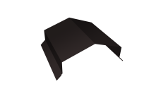 Парапетная крышка угольная 150мм 0,45 Drap-double TX RAL 9005 черный (2м)