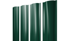 Штакетник Круглый с прямым резом 0,4 PE RAL 6005 зеленый мох