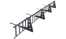 Снегозадержатель решетчатый на натуральную/керамическую черепицу RAL 7024 (профиль до 50мм) комплект