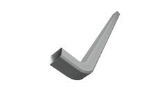 Труба гофрированная Vortex Lite 76х102х3000мм с коленом PE RAL 9006 бело-алюминиевый