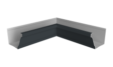 Угол желоба внутренний Vortex Lite Matt 130мм NEW RAL 7016 антрацитово-серый