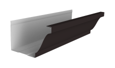 Желоб прямоугольный Vortex Lite Matt 130мм 2м RAL 9005 черный