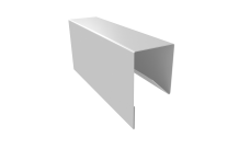 Планка П-образная заборная 17 Grand Line 0,45 ПЭ двухсторонний с пленкой RAL 9003 сигнальный белый (2,5м)