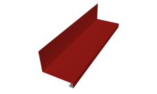 Планка примыкание нижнее к трубе фальц Grand Line 0,45 PE с пленкой RAL 3011 коричнево-красный (2м)