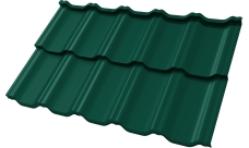 Профиль волновой "Квинта Уно" ("Kvinta Uno") 0,45 PE RAL 6005 зеленый мох