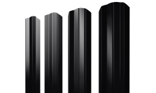 Штакетник М-образный A фигурный 0,45 PE RAL 9005 черный