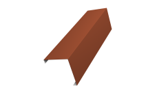 Декоративная накладка на столб универсальная угловая 60х60 для забора жалюзи 0,5 Satin Matt TX RAL 8004 терракота (2м)