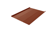 Фальц двойной стоячий Line Grand Line 0,45 PE с пленкой на замках RAL 8004 терракота