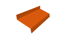 Отлив простой 50 Grand Line 0,45 PE с пленкой RAL 2004 оранжевый (2м)