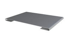 Планка стыковочная 0,45 PE с пленкой RAL 9006 бело-алюминиевый (2м)