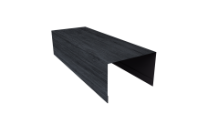 Крышка для забора из сайдинга (Квадро брус, Корабельная Доска, ЭкоБрус new) 0,45 Print Premium Grey Wood TwinColor (2,5м)