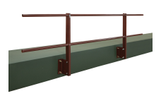 Ограждение кровельное для парапета с боковым креплением 2,0х0,9м RAL 3009 оксидно-красный