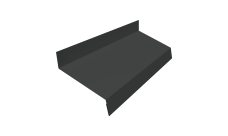 Отлив простой 70 0,5 Satin с пленкой RAL 7016 антрацитово-серый (3м)