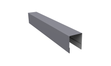 Планка боковая для забора из сайдинга (Квадро брус, Вертикаль) 0,4 PE RAL 7004 сигнальный серый (2м)