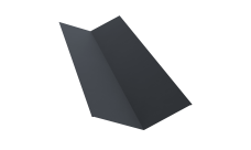 Планка ендовы верхней 145х145 Grand Line 0,5 Rooftop Бархат RAL 7024 мокрый асфальт (2м)