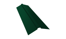 Планка конька прямоугольного 115х30х115 0,45 PE с пленкой RAL 6005 зеленый мох (3м)