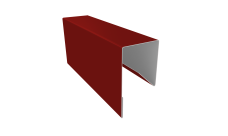 Планка П-образная заборная 17 0,5 Satin с пленкой RAL 3011 коричнево-красный (2м)