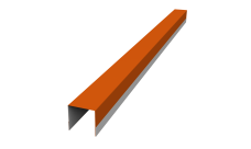 Планка вертикальная обратная для горизонтального монтажа штакетника 0,45 PE RAL 2004 оранжевый (2,5м)