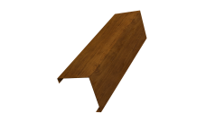 Декоративная накладка на столб универсальная угловая 80х80 для забора жалюзи Grand Line 0,45 Print Elite Golden Wood TwinColor (1,8м)