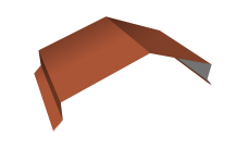 Парапетная крышка угольная 250мм Grand Line 0,5 Satin Matt RAL 8004 терракота (3м)
