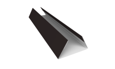 Планка стыковочная составная нижняя Экобрус Grand Line 0,45 Drap RAL 9005 черный (3м)