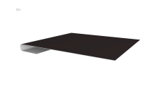 Планка завершающая Grand Line 0,5 PurLite Matt RAL 9005 черный (2м)