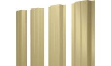 Штакетник П-образный A с прямым резом Grand Line 0,45 PE RAL 1014 слоновая кость