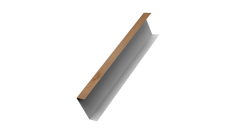 Декоративная накладка на столб универсальная 62х55 для забора жалюзи 0,45 Print Premium Pine Wood Fresh (2м)