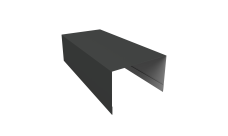 Крышка для забора из сайдинга Блок-хаус new Grand Line 0,5 Drap TX RAL 7016 антрацитово-серый (2,5м)