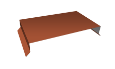 Парапетная крышка прямая 390мм Grand Line 0,45 Drap RAL 8004 терракота (3м)