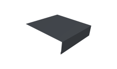 Планка околооконная простая 200х75 Grand Line 0,5 PurLite Matt RAL 7024 мокрый асфальт (3м)