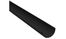 Желоб полукруглый Grand Line PU матовый 125 мм 3 м RAL 9005 черный