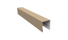 Планка боковая для забора из сайдинга (Квадро брус, Вертикаль) 0,45 Print Elite Milky Wood TwinColor (2м)