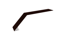 Планка карнизная для мягкой кровли 100х60 Grand Line 0,5 Satin с пленкой RR 32 темно-коричневый (2м)