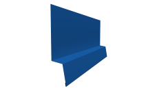 Планка начальная фальц 0,45 PE с пленкой RAL 5005 сигнальный синий (3м)