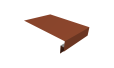 Планка околооконная сложная 300х50х18 (j-фаска) Grand Line 0,45 Drap TX RAL 8004 терракота (3м)