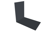 Планка снегозадержания усиливающая 0,5 PurPro Matt 275 RAL 7024 мокрый асфальт (2м)