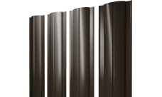 Штакетник Круглый с прямым резом 0,45 PE RR 32 темно-коричневый