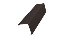 Декоративная накладка на столб универсальная угловая 60х60 для забора жалюзи Grand Line 0,5 PurPro Matt 275 RR 32 темно-коричневый (2м)