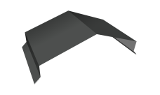 Парапетная крышка угольная 250мм Grand Line 0,45 PE с пленкой RAL 7016 антрацитово-серый (2м)