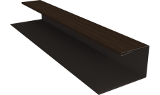 Планка П-образная Экобрус Grand Line 0,45 Print Elite Coffee Wood TwinColor (2м)