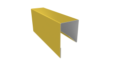 Планка П-образная заборная 17 Grand Line 0,45 PE с пленкой RAL 1018 цинково-желтый (2м)