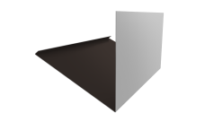 Планка примыкание верхнее к трубе фальц Grand Line 0,5 PurLite Matt RR 32 темно-коричневый (2м)