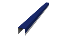Планка вертикальная обратная для горизонтального монтажа штакетника 0,45 PE RAL 5002 ультрамариново-синий (2,5м)