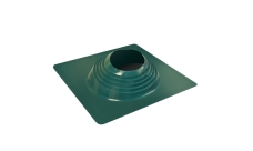 Проходной элемент угловой №5 (200-275мм) +240 силиконовый (металлический окрашенный фланец) зеленый