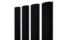 Штакетник Прямоугольный с прямым резом Grand Line 0,45 Drap TR RAL 9005 черный