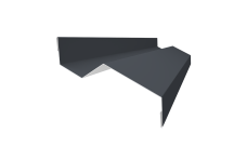 Планка примыкания внакладку 25х17х35х17 0,45 Drap RAL 7024 мокрый асфальт (2м)