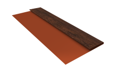 Планка стартовая Блок-Хаус новый Grand Line 0,45 Принт Премиум Бразильская вишня темная Фреш TwinColor (2м)